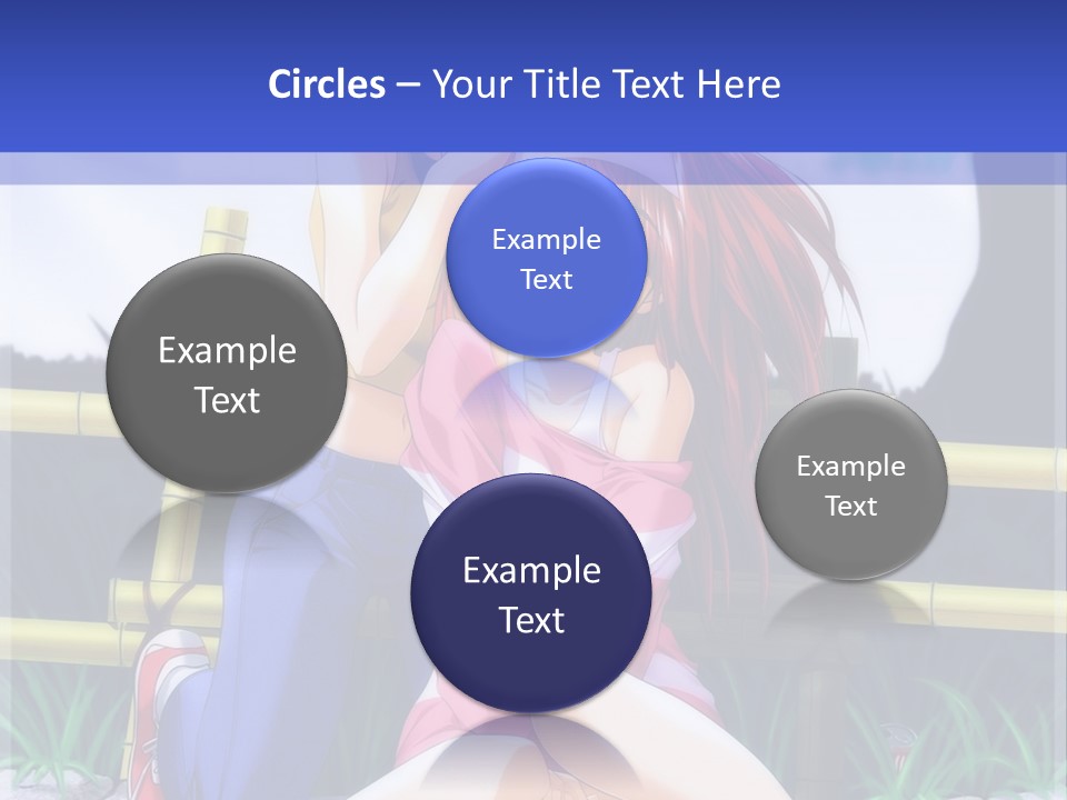 A Couple Of Anime Characters Sitting Next To Each Other PowerPoint Template