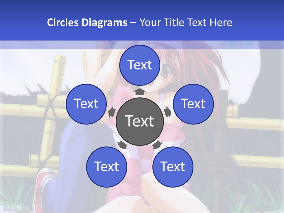 A Couple Of Anime Characters Sitting Next To Each Other PowerPoint Template