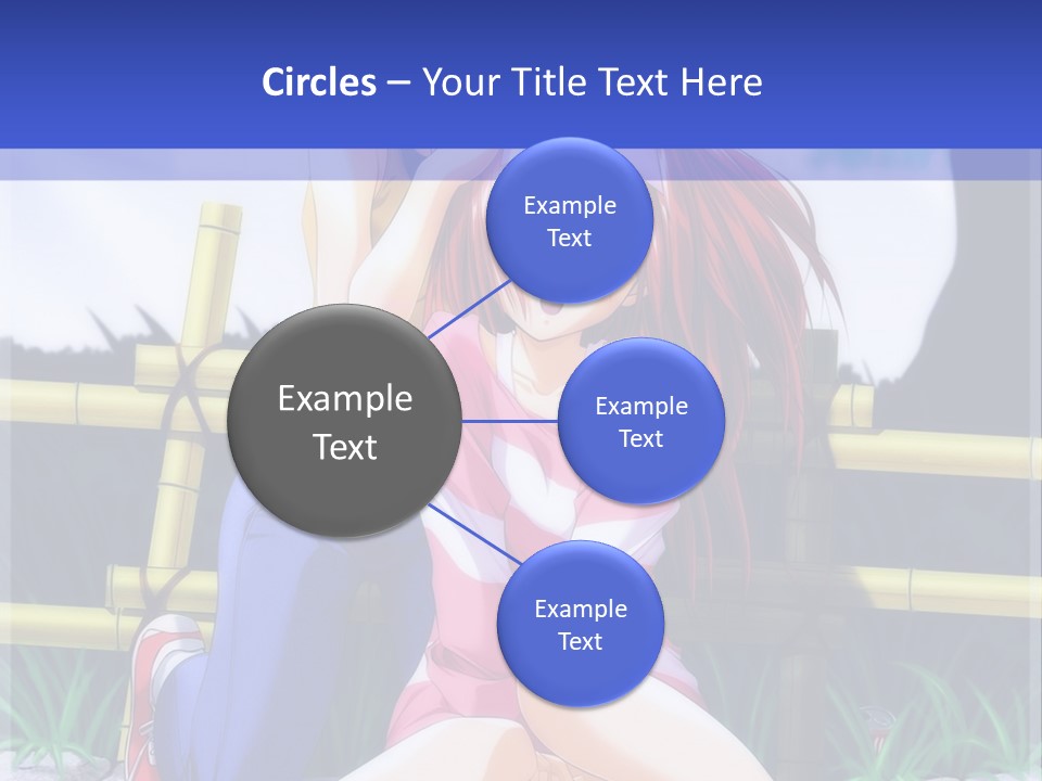 A Couple Of Anime Characters Sitting Next To Each Other PowerPoint Template