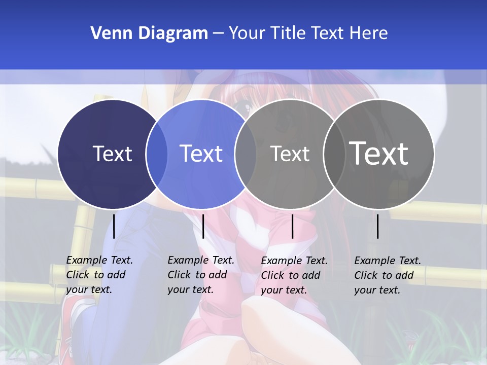 A Couple Of Anime Characters Sitting Next To Each Other PowerPoint Template