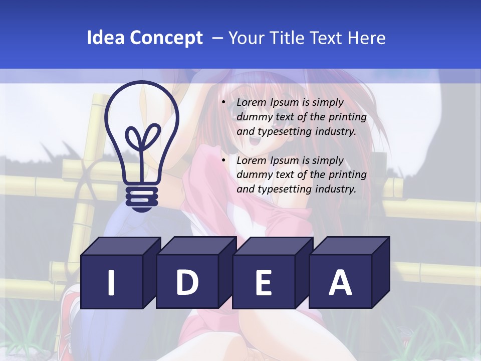 A Couple Of Anime Characters Sitting Next To Each Other PowerPoint Template