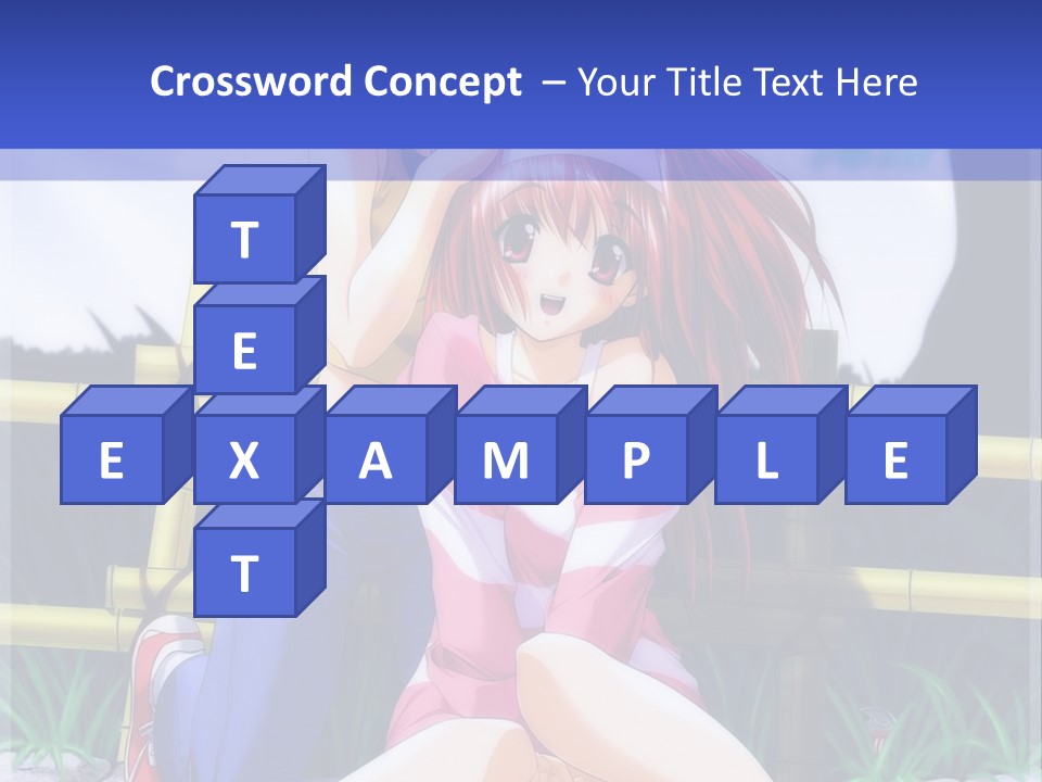 A Couple Of Anime Characters Sitting Next To Each Other PowerPoint Template