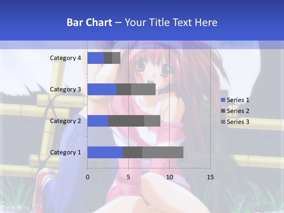 A Couple Of Anime Characters Sitting Next To Each Other PowerPoint Template