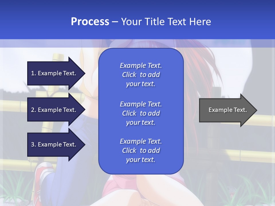 A Couple Of Anime Characters Sitting Next To Each Other PowerPoint Template