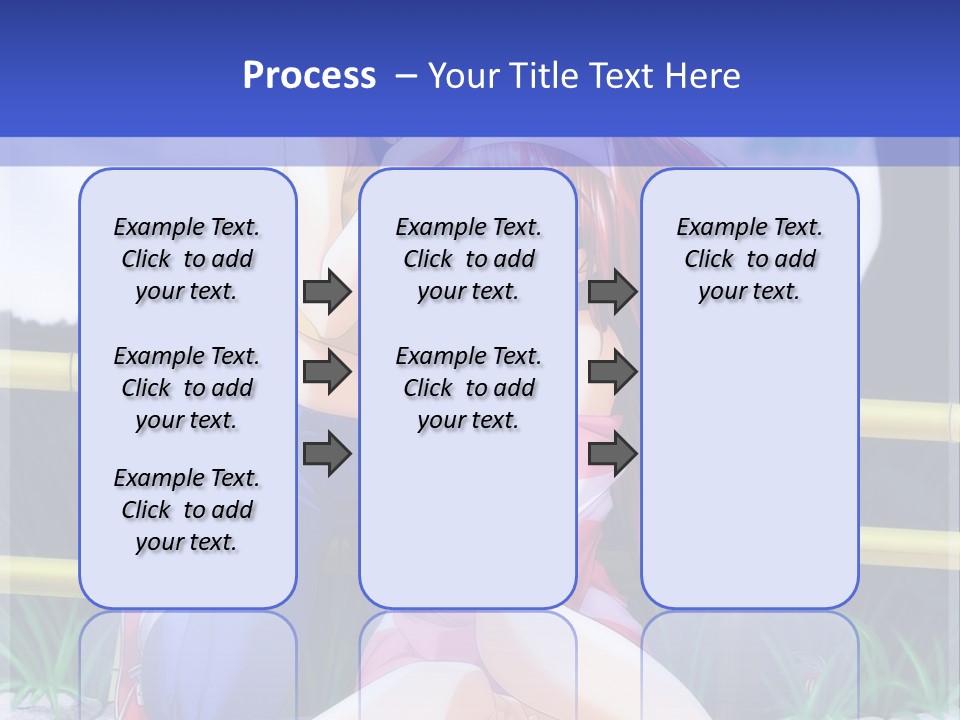 A Couple Of Anime Characters Sitting Next To Each Other PowerPoint Template