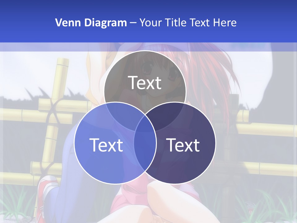 A Couple Of Anime Characters Sitting Next To Each Other PowerPoint Template