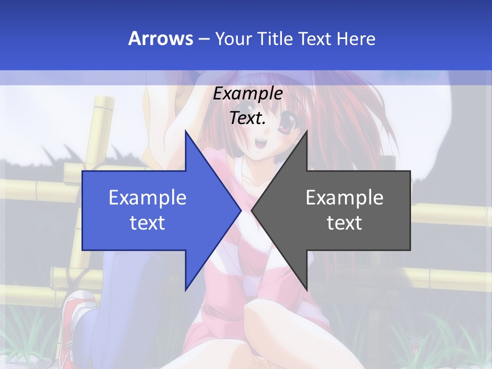 A Couple Of Anime Characters Sitting Next To Each Other PowerPoint Template