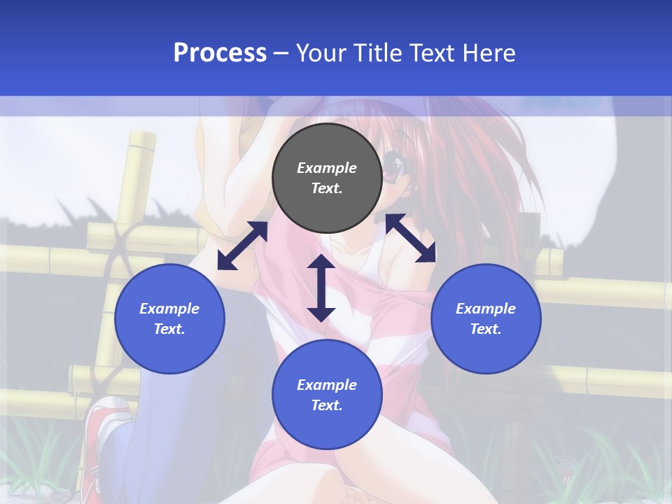 A Couple Of Anime Characters Sitting Next To Each Other PowerPoint Template
