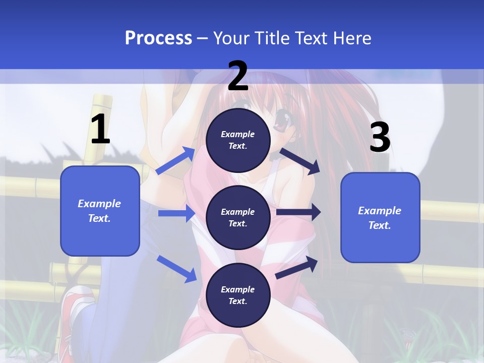 A Couple Of Anime Characters Sitting Next To Each Other PowerPoint Template