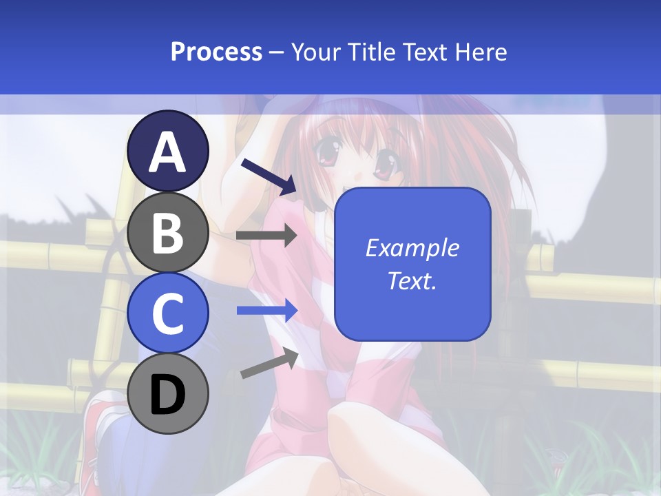 A Couple Of Anime Characters Sitting Next To Each Other PowerPoint Template