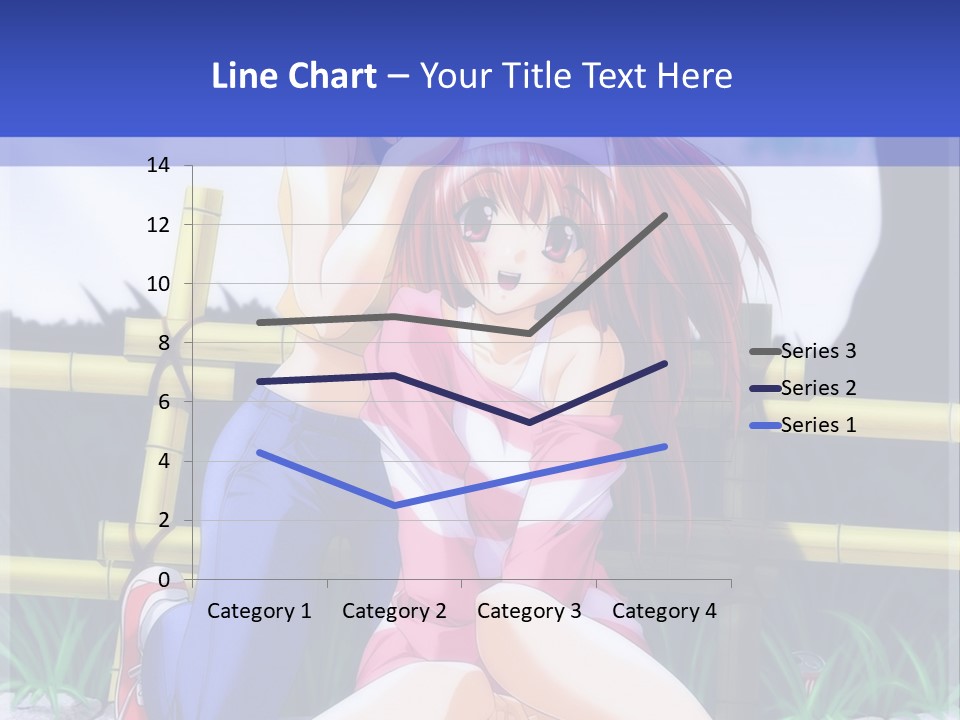 A Couple Of Anime Characters Sitting Next To Each Other PowerPoint Template