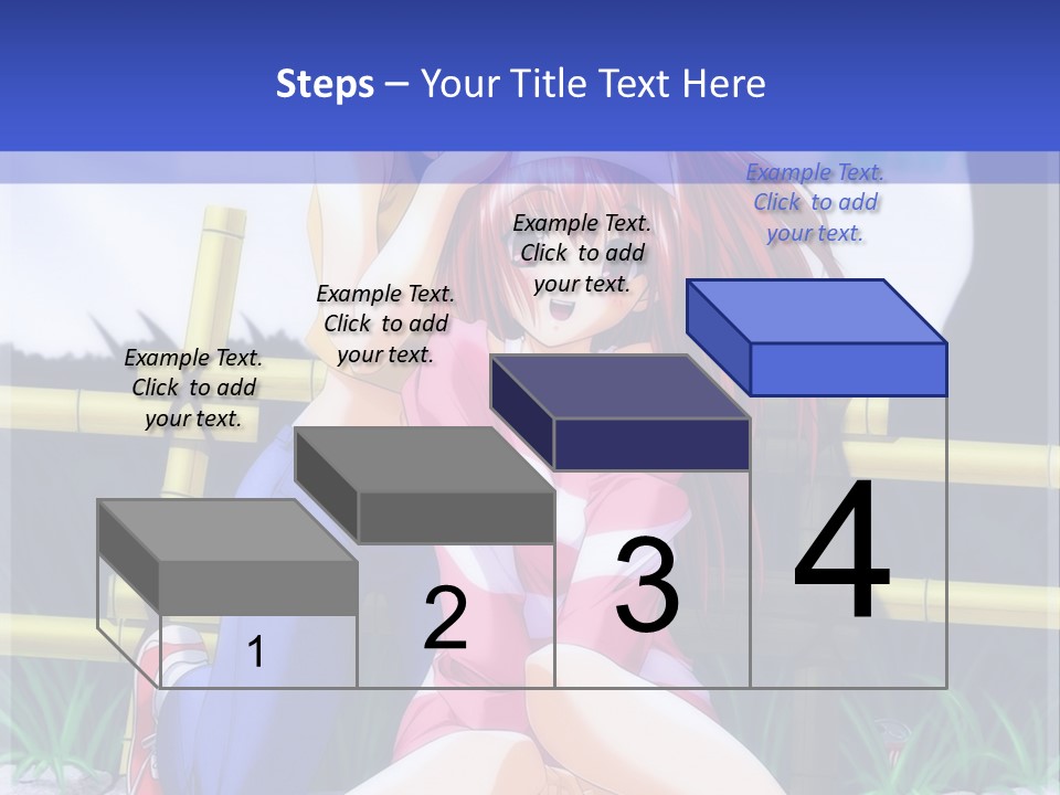 A Couple Of Anime Characters Sitting Next To Each Other PowerPoint Template