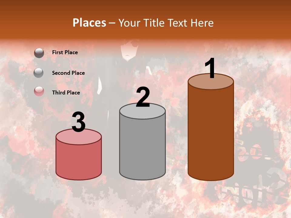 A Woman With Black Hair Standing In Front Of A Red And Black Background PowerPoint Template