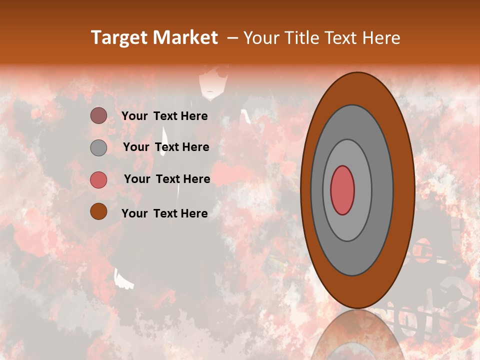 A Woman With Black Hair Standing In Front Of A Red And Black Background PowerPoint Template