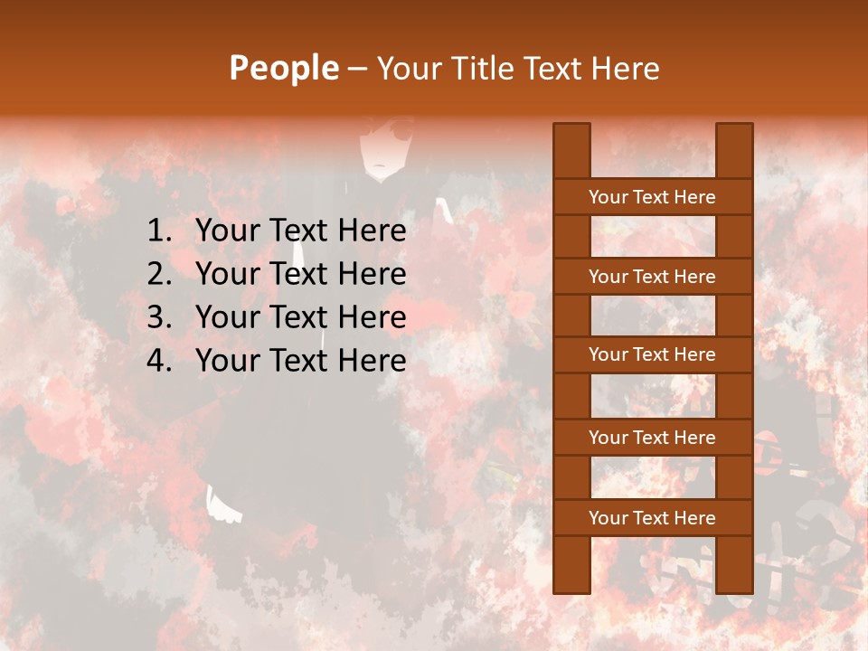 A Woman With Black Hair Standing In Front Of A Red And Black Background PowerPoint Template