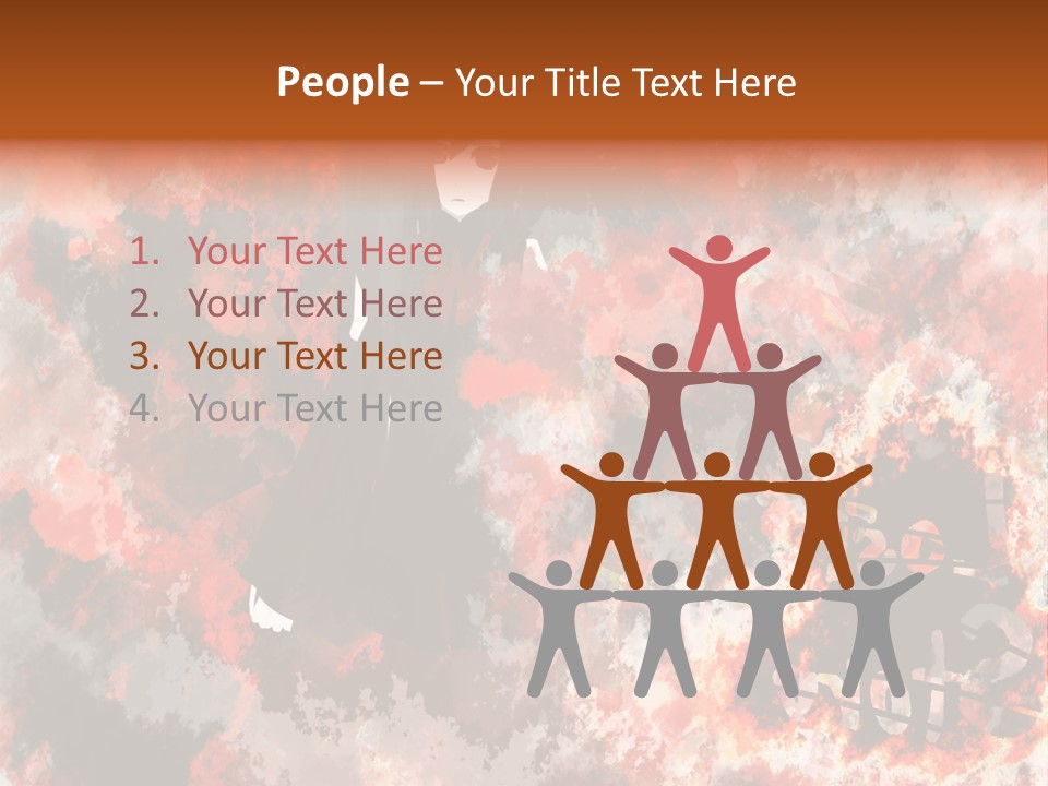 A Woman With Black Hair Standing In Front Of A Red And Black Background PowerPoint Template