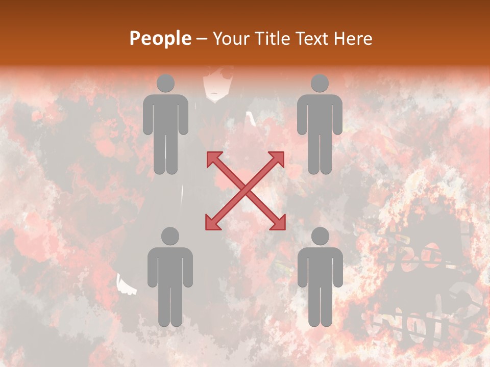 A Woman With Black Hair Standing In Front Of A Red And Black Background PowerPoint Template