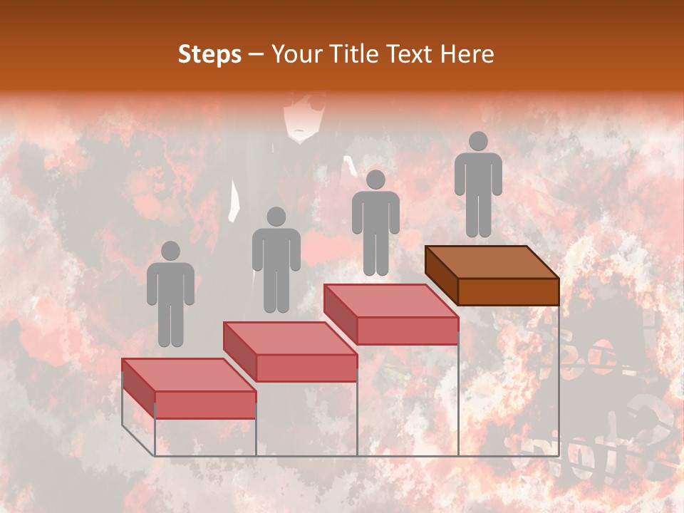 A Woman With Black Hair Standing In Front Of A Red And Black Background PowerPoint Template