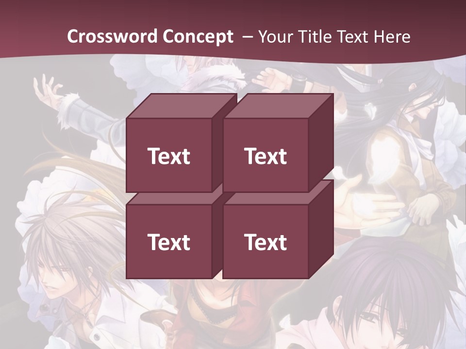 A Group Of Anime Characters With Flowers In The Background PowerPoint Template