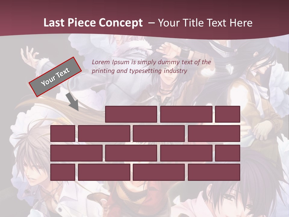 A Group Of Anime Characters With Flowers In The Background PowerPoint Template
