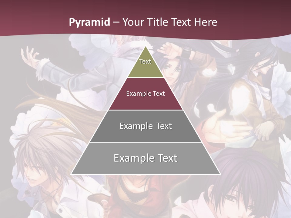 A Group Of Anime Characters With Flowers In The Background PowerPoint Template