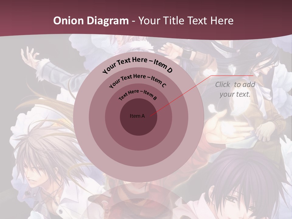 A Group Of Anime Characters With Flowers In The Background PowerPoint Template