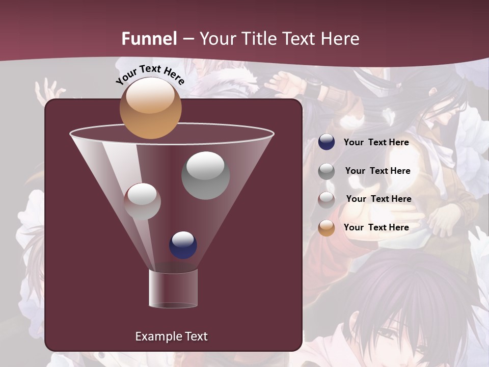 A Group Of Anime Characters With Flowers In The Background PowerPoint Template