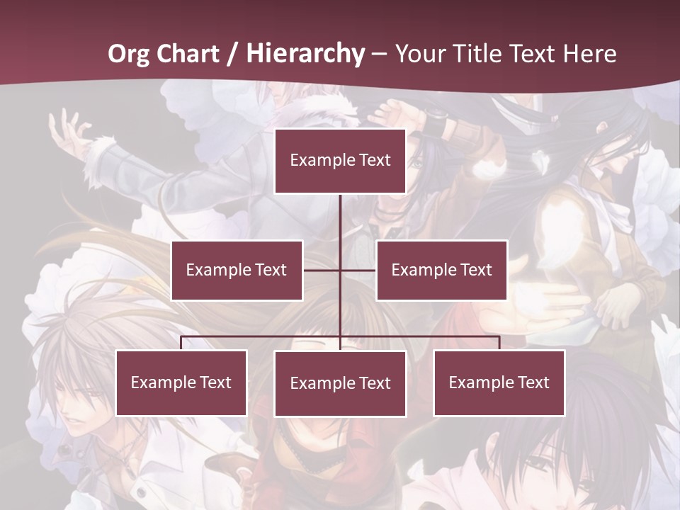 A Group Of Anime Characters With Flowers In The Background PowerPoint Template