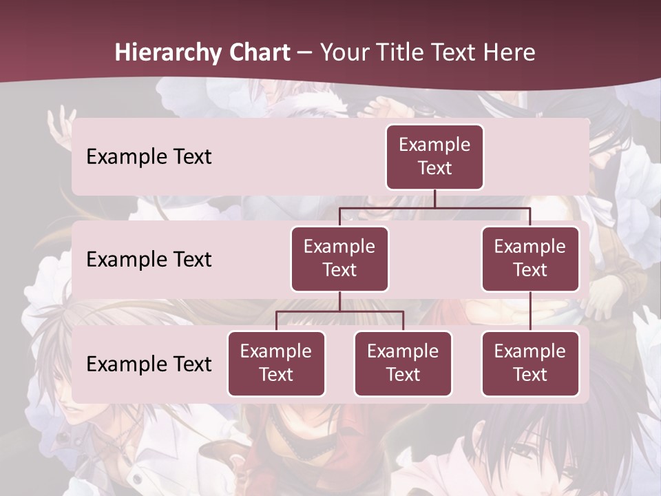 A Group Of Anime Characters With Flowers In The Background PowerPoint Template