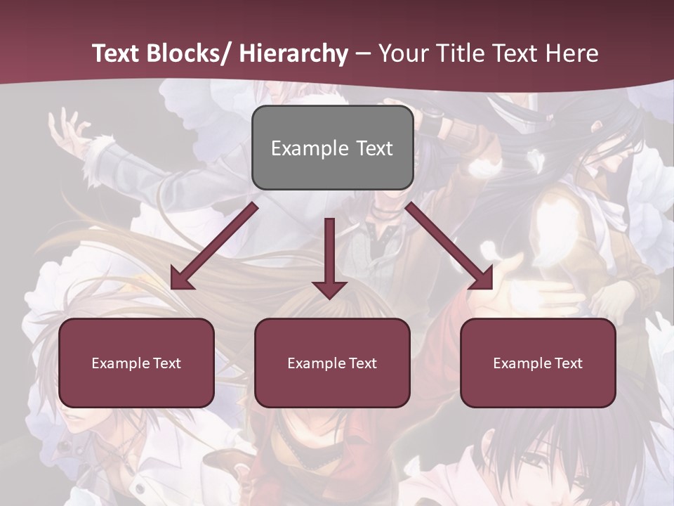 A Group Of Anime Characters With Flowers In The Background PowerPoint Template