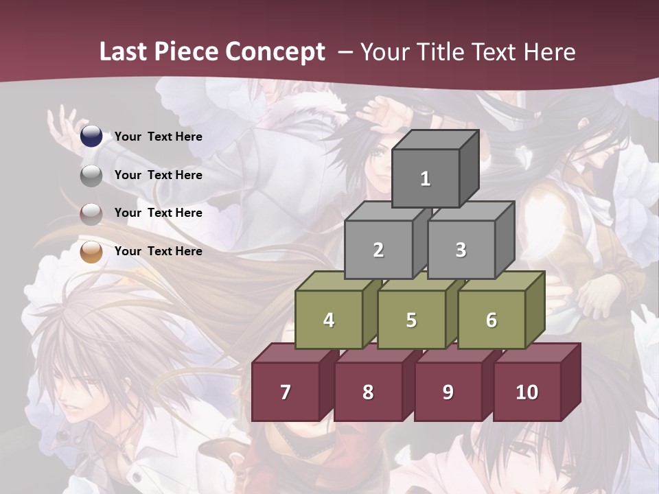 A Group Of Anime Characters With Flowers In The Background PowerPoint Template