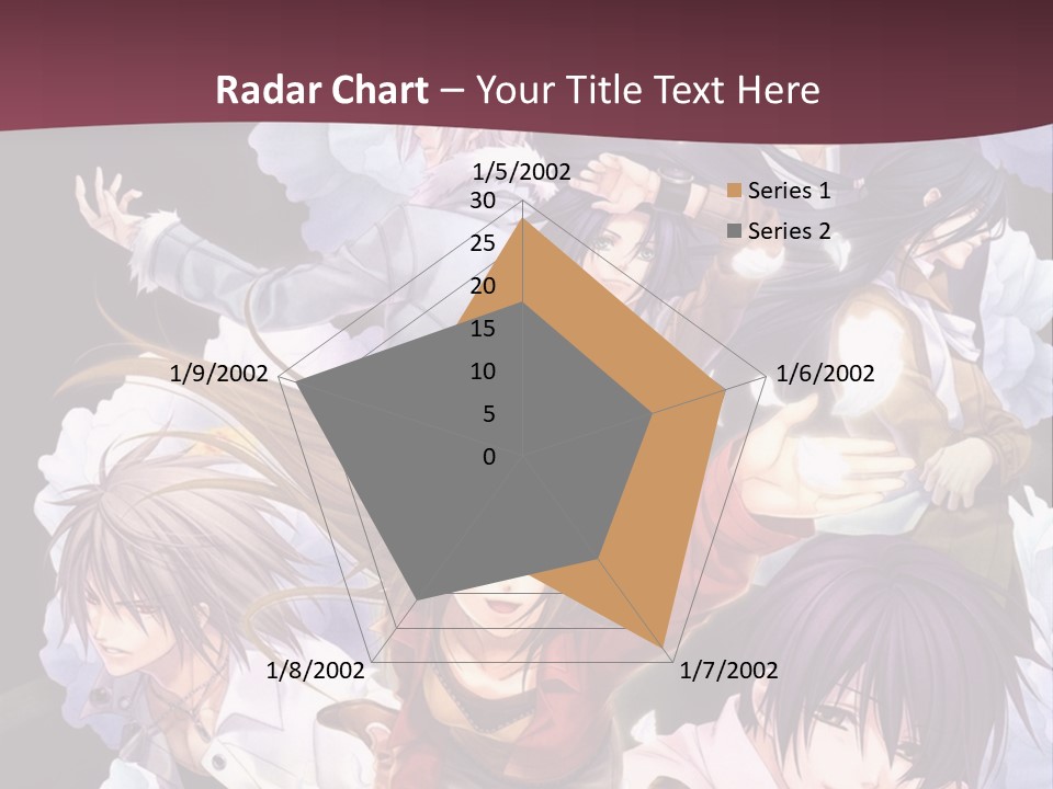 A Group Of Anime Characters With Flowers In The Background PowerPoint Template