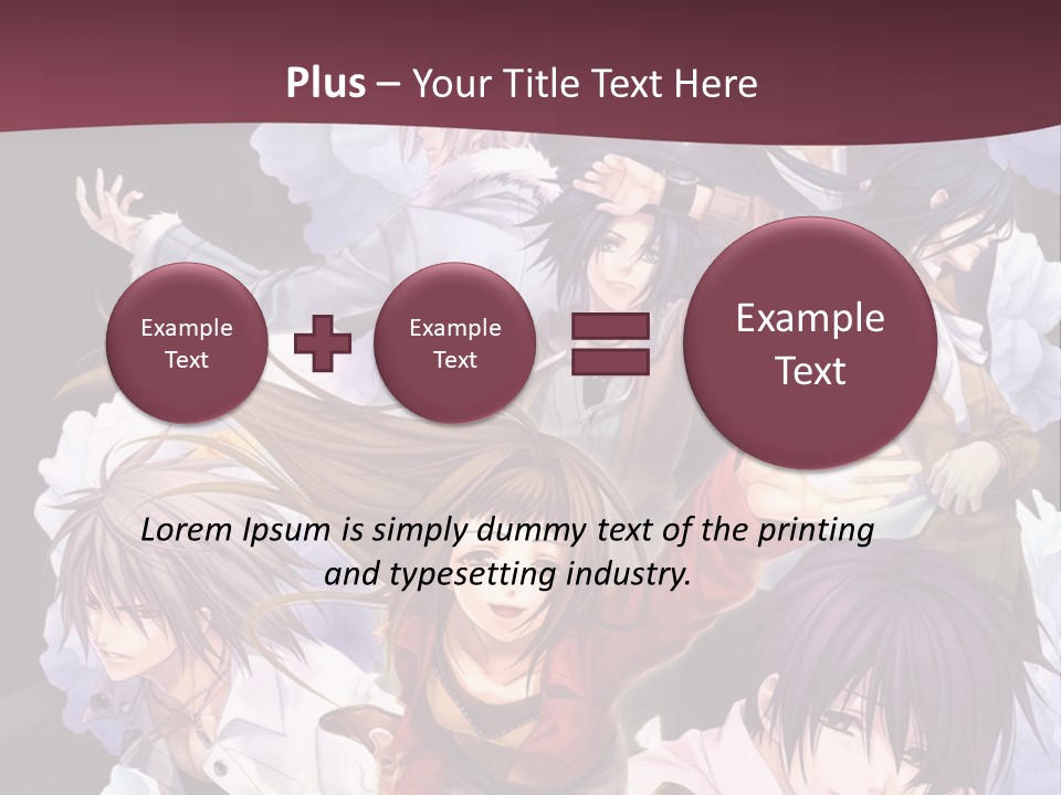 A Group Of Anime Characters With Flowers In The Background PowerPoint Template