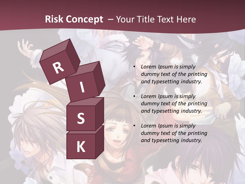 A Group Of Anime Characters With Flowers In The Background PowerPoint Template