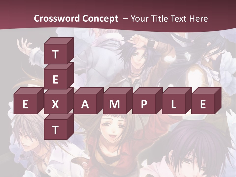 A Group Of Anime Characters With Flowers In The Background PowerPoint Template