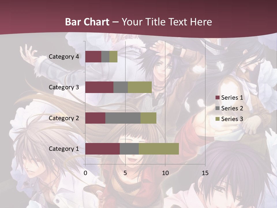 A Group Of Anime Characters With Flowers In The Background PowerPoint Template