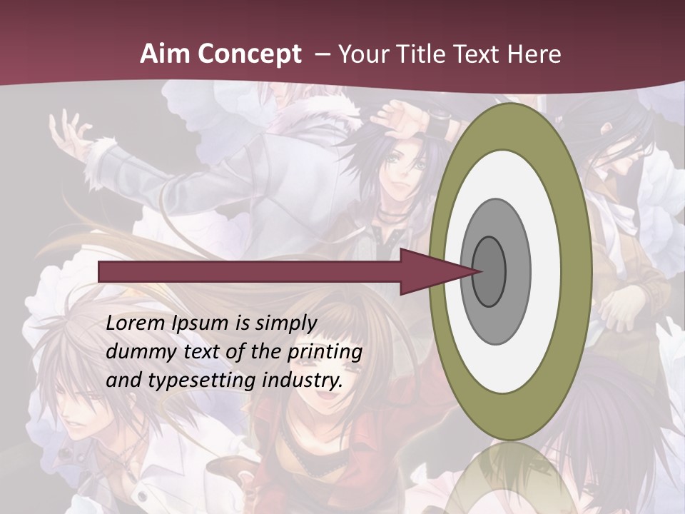 A Group Of Anime Characters With Flowers In The Background PowerPoint Template