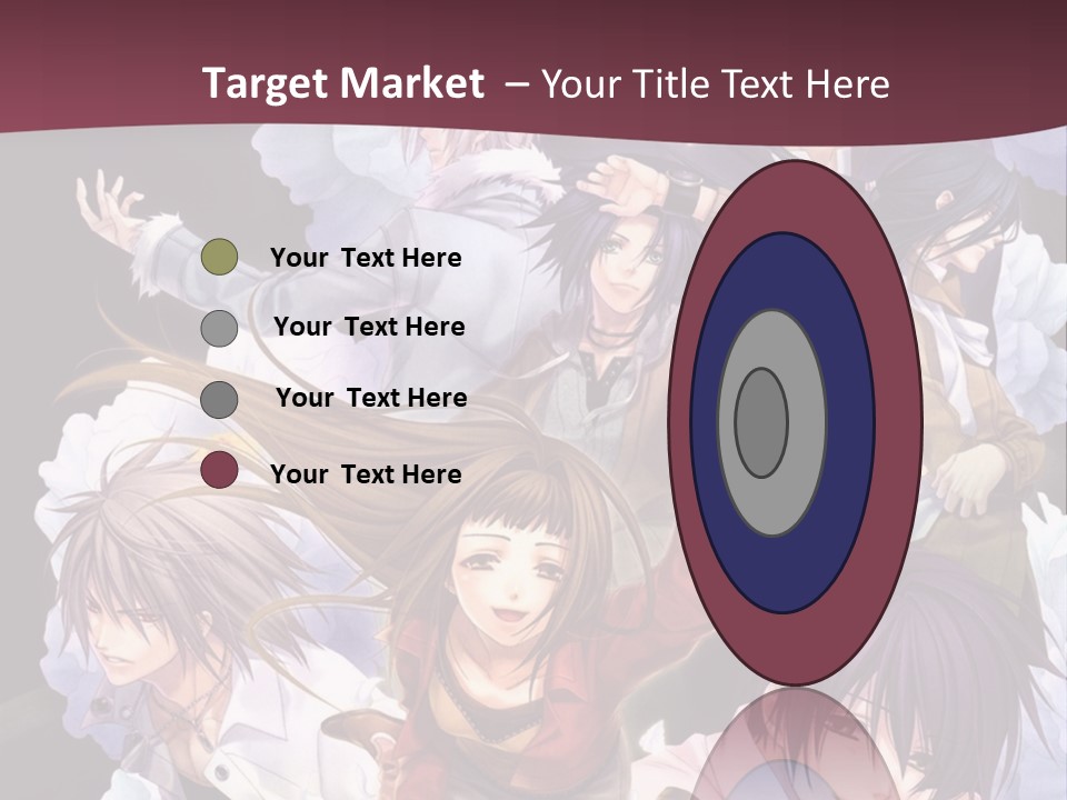 A Group Of Anime Characters With Flowers In The Background PowerPoint Template