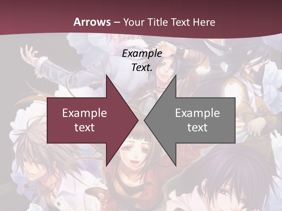 A Group Of Anime Characters With Flowers In The Background PowerPoint Template