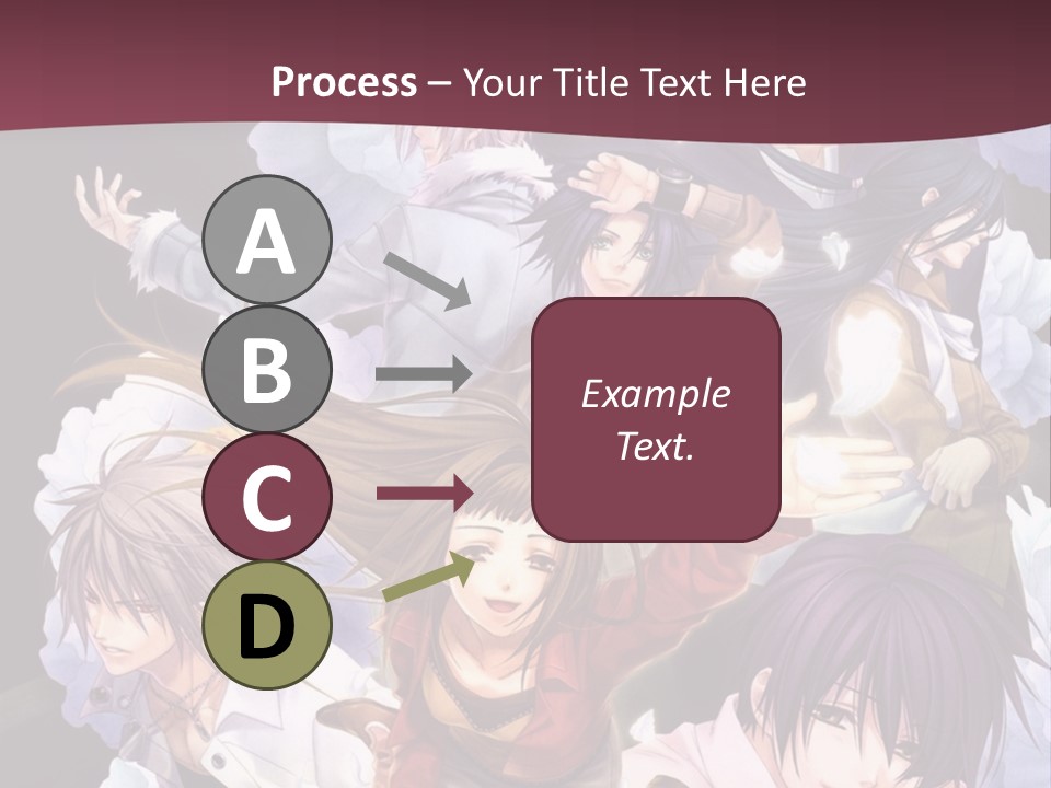 A Group Of Anime Characters With Flowers In The Background PowerPoint Template