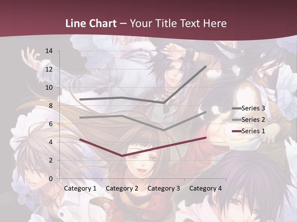 A Group Of Anime Characters With Flowers In The Background PowerPoint Template