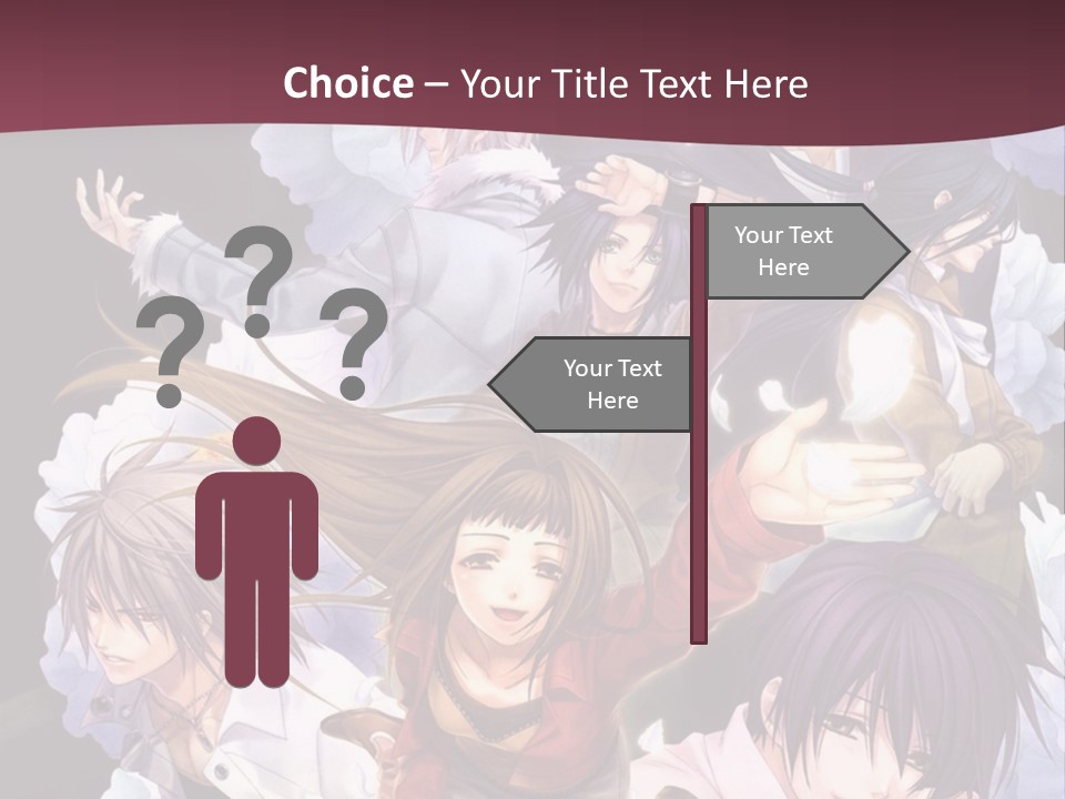 A Group Of Anime Characters With Flowers In The Background PowerPoint Template