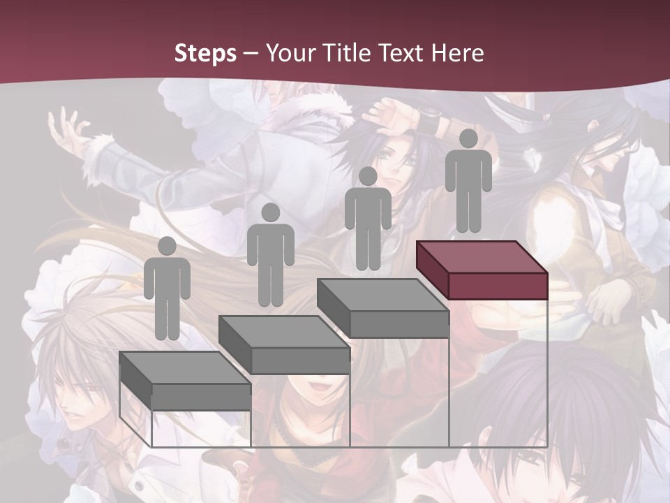 A Group Of Anime Characters With Flowers In The Background PowerPoint Template