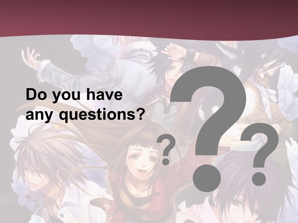 A Group Of Anime Characters With Flowers In The Background PowerPoint Template