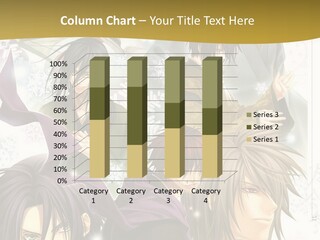 A Group Of Anime Characters With A Gold Background PowerPoint Template