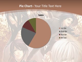 A Group Of Anime Characters With A Brown Background PowerPoint Template