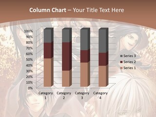 A Group Of Anime Characters With A Brown Background PowerPoint Template