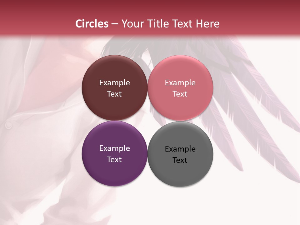 A Woman With Purple Hair And Black Wings PowerPoint Template