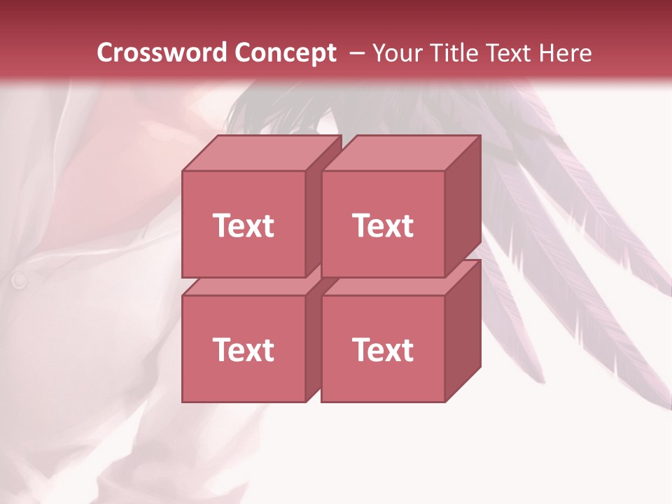 A Woman With Purple Hair And Black Wings PowerPoint Template