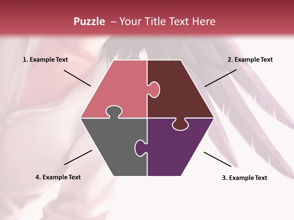 A Woman With Purple Hair And Black Wings PowerPoint Template